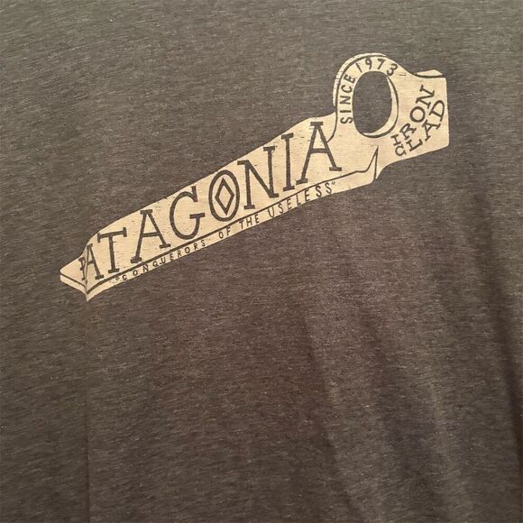 Patagonia Men's Large Gray Graphic T-Shirt Outdoor Adventure Tee - Picture 1 of 4
